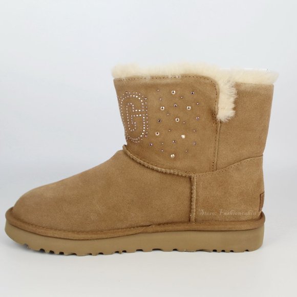 NEW UGG Gem Lined Classic Mini Boots - Picture 5 of 13